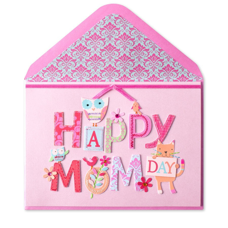 PAPYRUS "Happy Mom Day" Whimsy Animals Mother's Day Card | CuteKidStuff.com