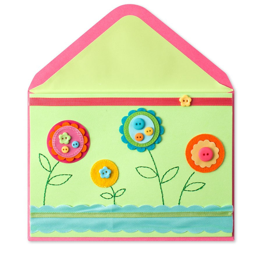PAPYRUS Felt & Button Flowers Mother's Day Card | CuteKidStuff.com