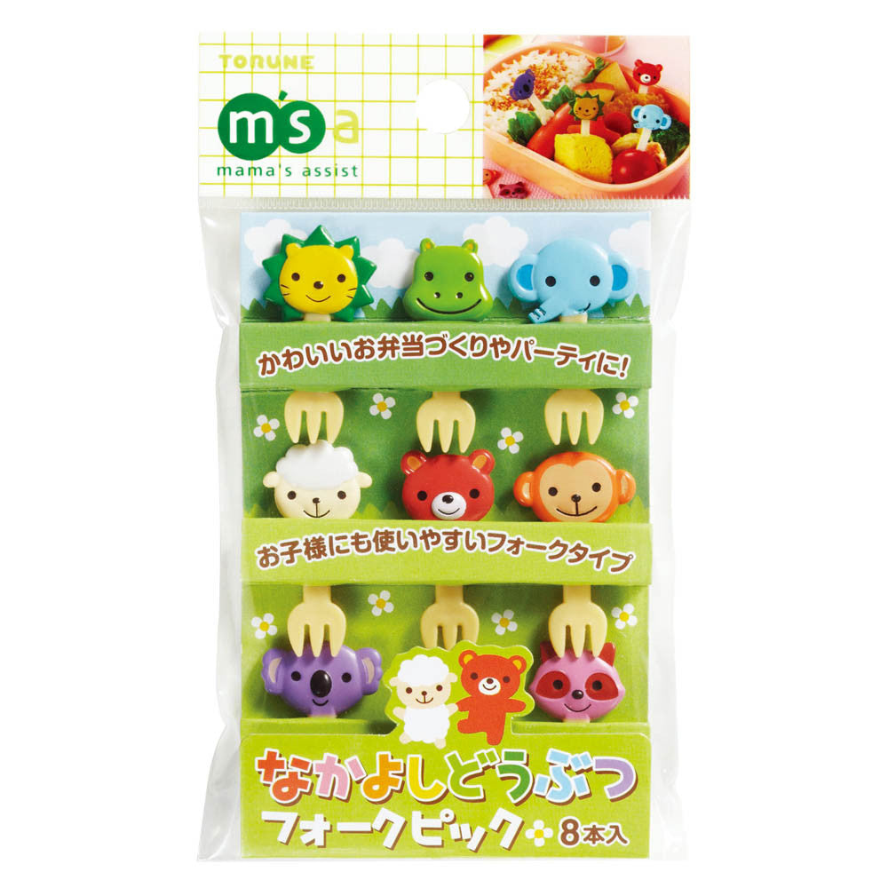 8 Animal Friends Food Forks for Bento Boxes_CuteKidStuff.com