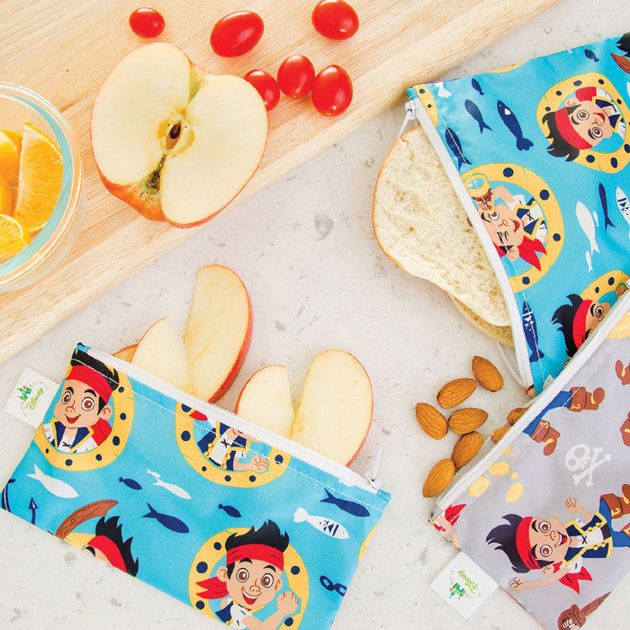 Bumkins Disney Large Reusable Snack Bags: Jake Blue