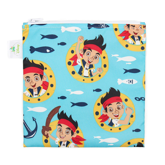 Bumkins Disney Large Reusable Snack Bags: Jake Blue