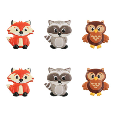 Decopac Woodland Animal Rings (6-Pk)