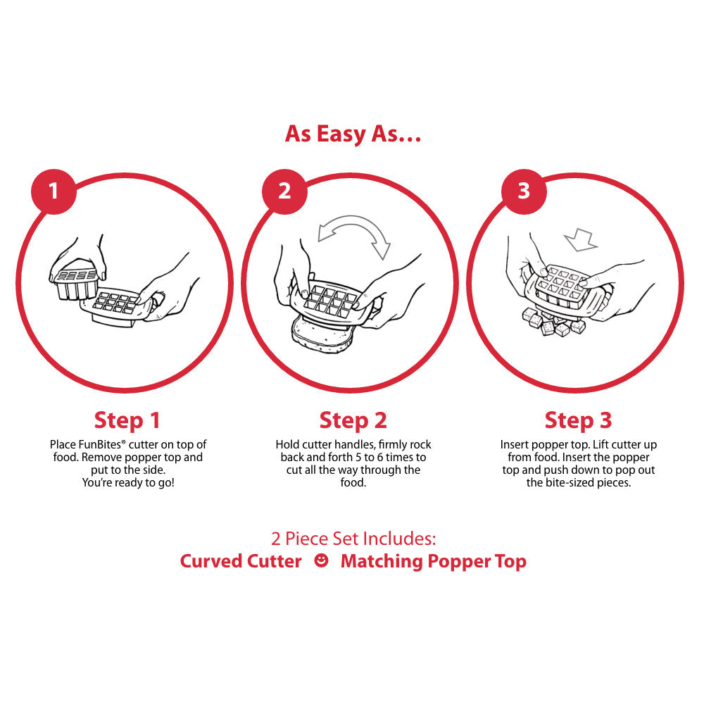 FunBites TRIANGLES Food Cutter - Orange