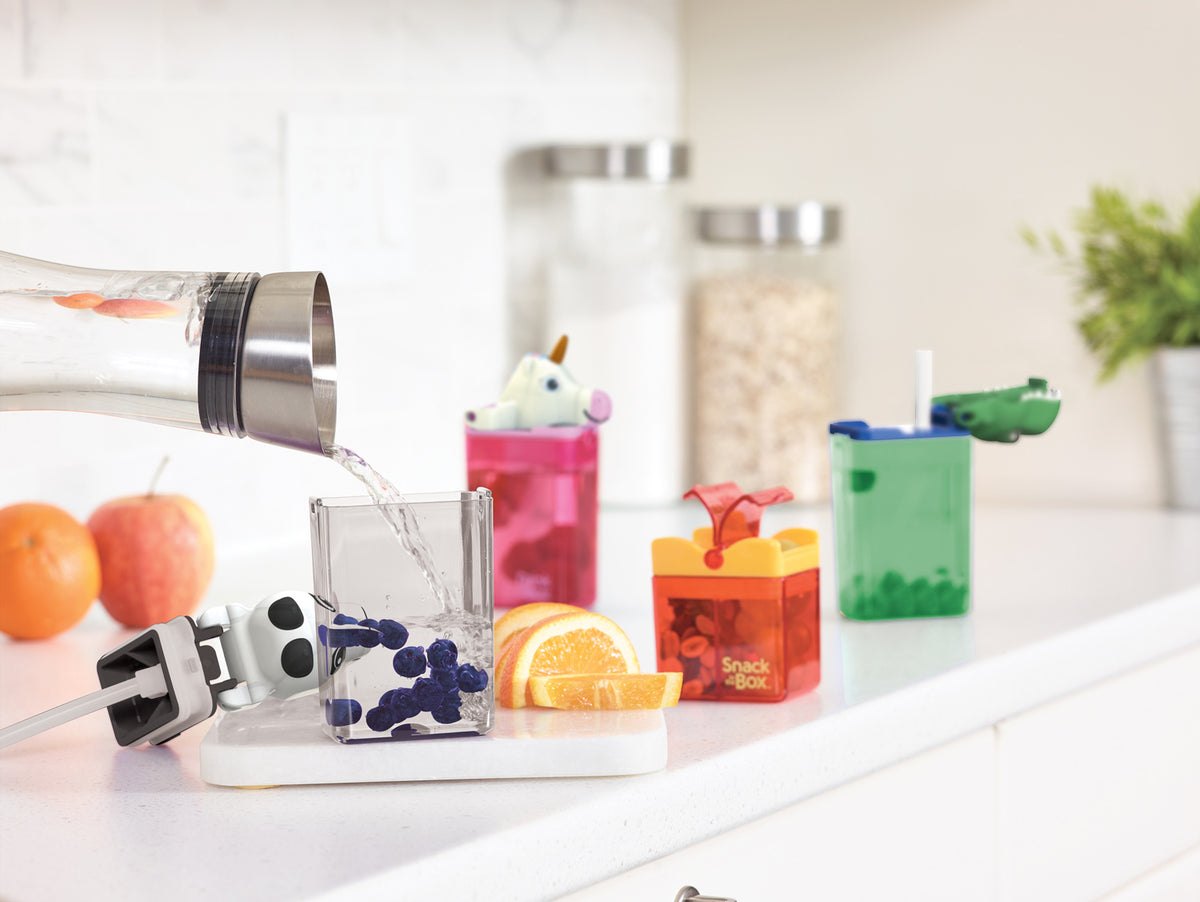 Drink-in-the-Box 8oz Reusable Drink Box: Green T-Rex