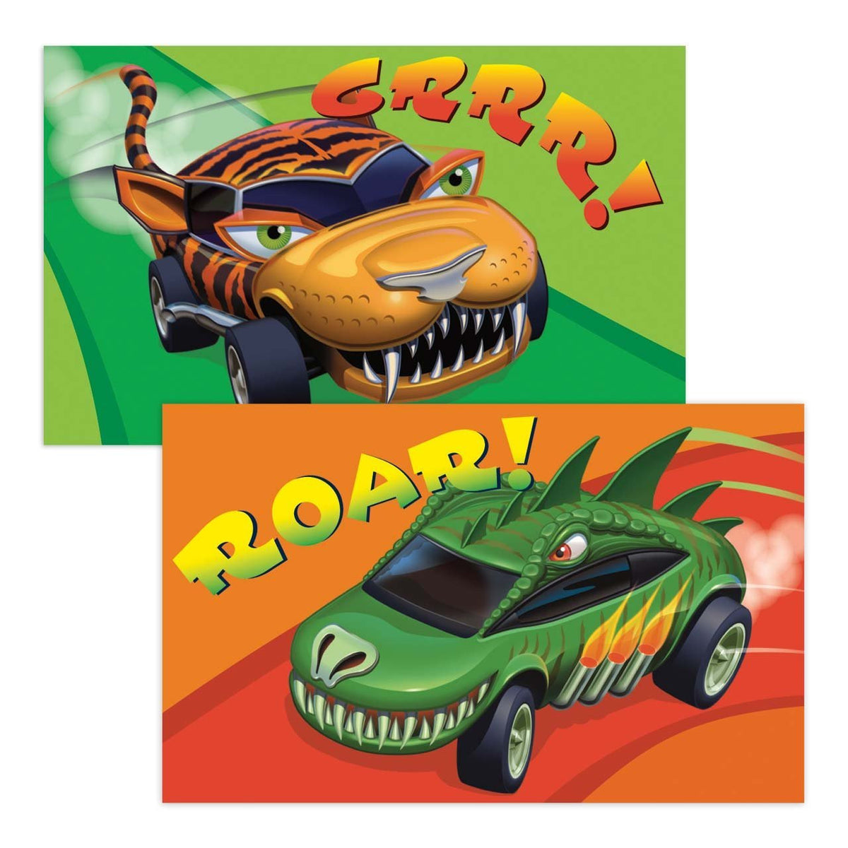 Peaceable Kingdom MONSTER CARS Valentine Heart Pack (20 cards &amp; 48 Stickers) | CuteKidStuff.com