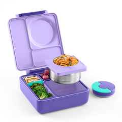 OmieBox Insulated Hot & Cold Bento Box - Purple Plum - Mighty Rabbit
