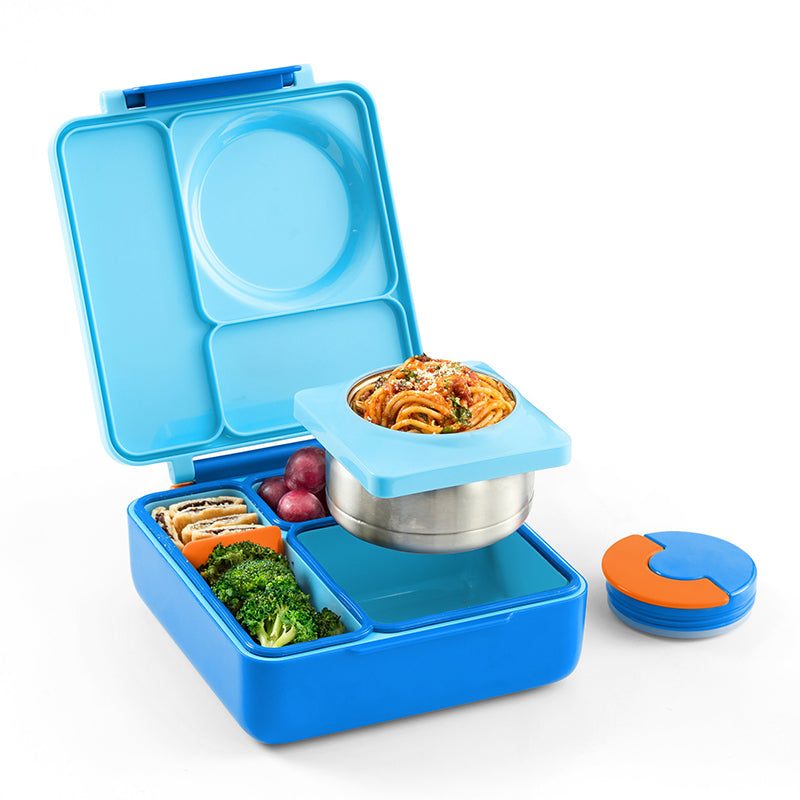 OmieLIfe OmieBox Hot & Cold Insulated Bento Lunch Box (V2) - Blue Sky
