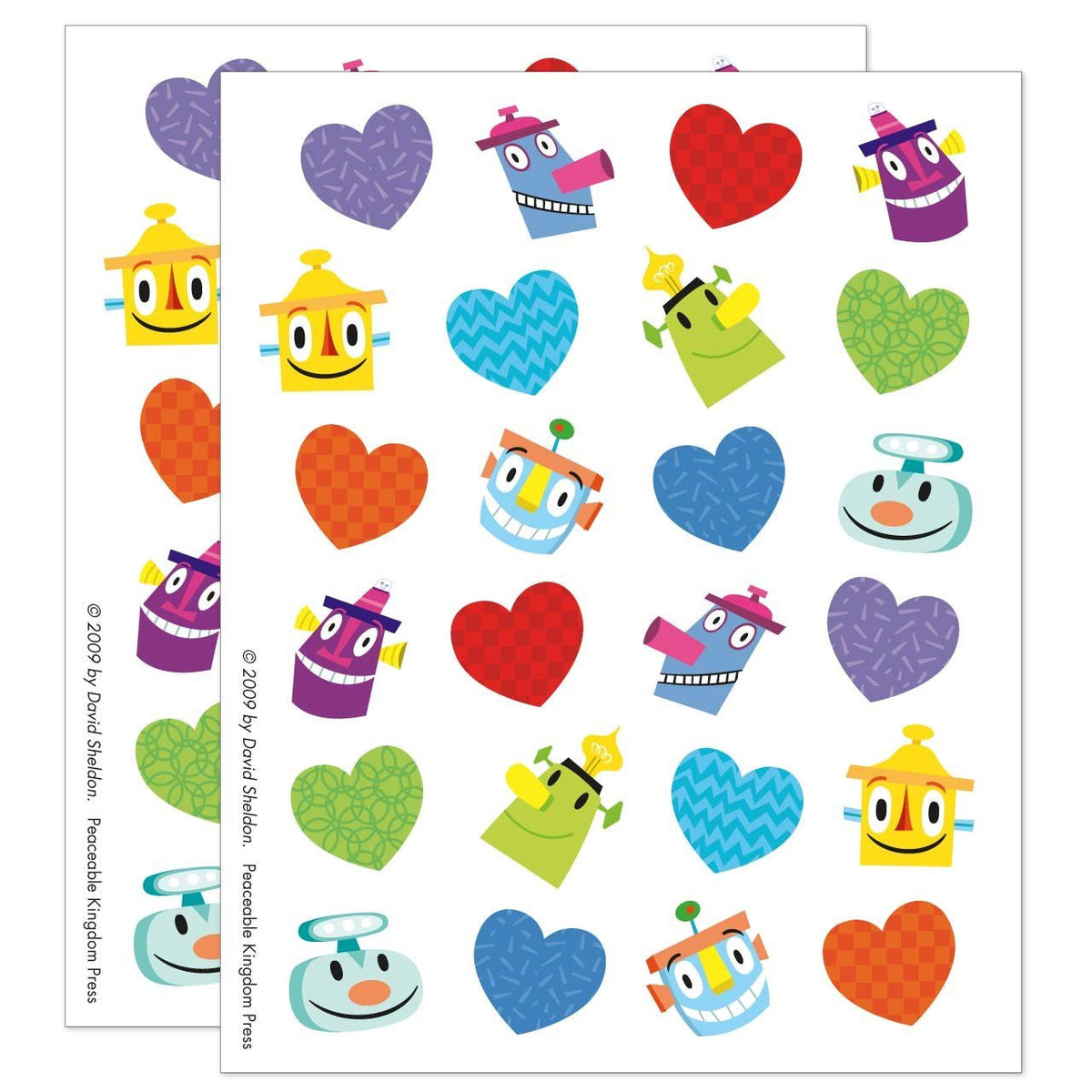 Peaceable Kingdom ROBOT Valentine Heart Pack (20 Cards &amp; 48 Stickers) | CuteKidStuff.com