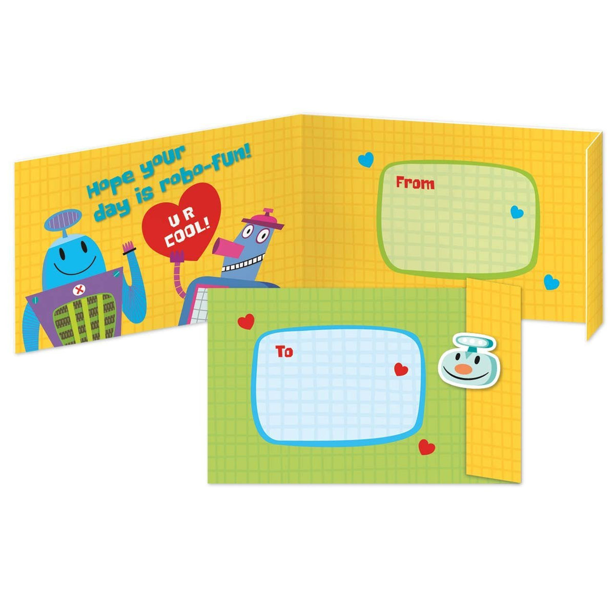 Peaceable Kingdom ROBOT Valentine Heart Pack (20 Cards &amp; 48 Stickers) | CuteKidStuff.com