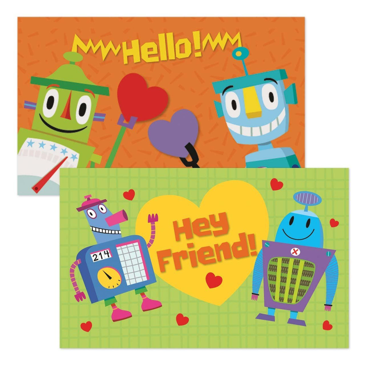 Peaceable Kingdom ROBOT Valentine Heart Pack (20 Cards &amp; 48 Stickers) | CuteKidStuff.com