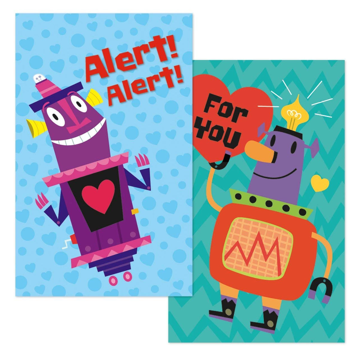 Peaceable Kingdom ROBOT Valentine Heart Pack (20 Cards &amp; 48 Stickers) | CuteKidStuff.com