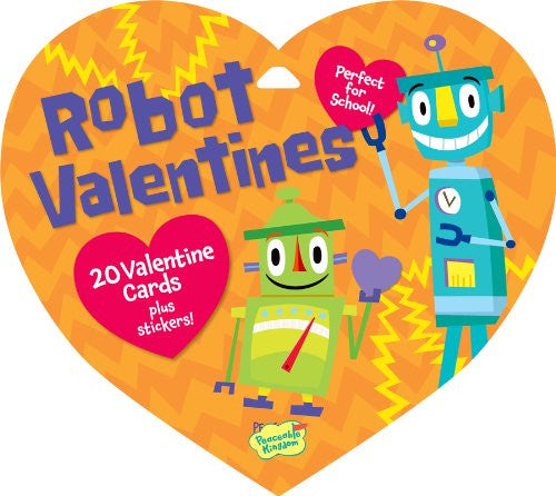 Peaceable Kingdom ROBOT Valentine Heart Pack (20 Cards &amp; 48 Stickers) | CuteKidStuff.com