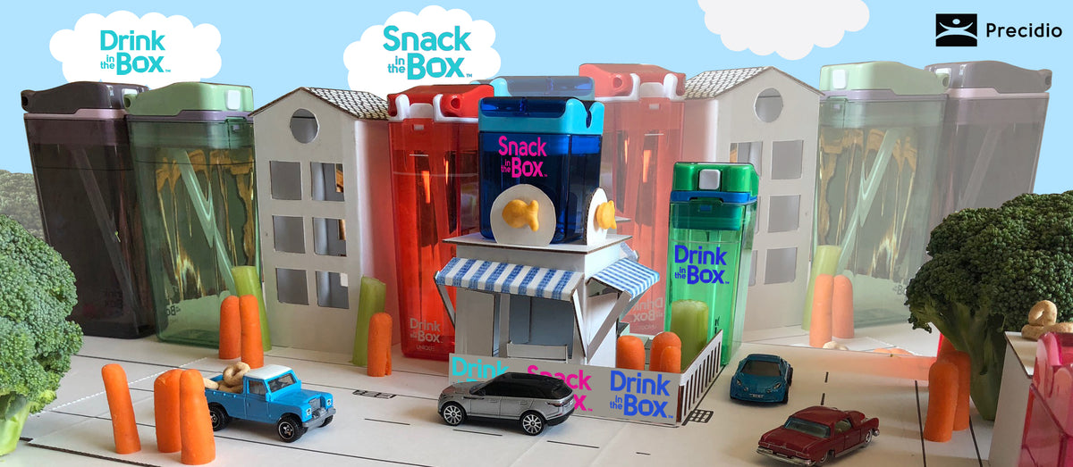 Drink-in-the-Box 8oz Reusable Drink Box: Green T-Rex