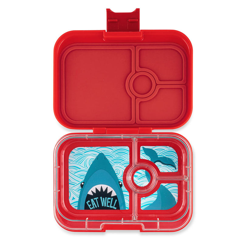 Yumbox Panino: Wow Red (Shark Tray, 4 Compartments)