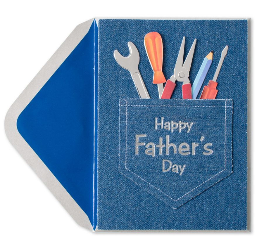 PAPYRUS Handmade Jean Pocket & Tools Father's Day Card