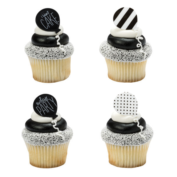CKS Black &amp; White Birthday Bundle (Edible Marker &amp; Rings, 5Pk)