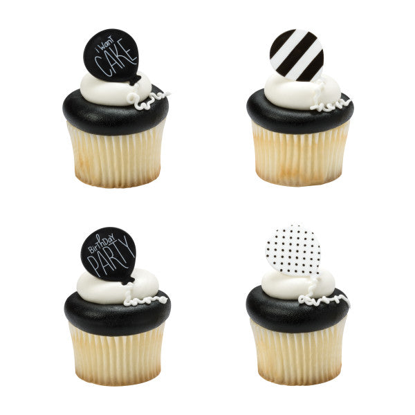 CKS Black &amp; White Birthday Bundle (Edible Marker &amp; Rings, 5Pk)