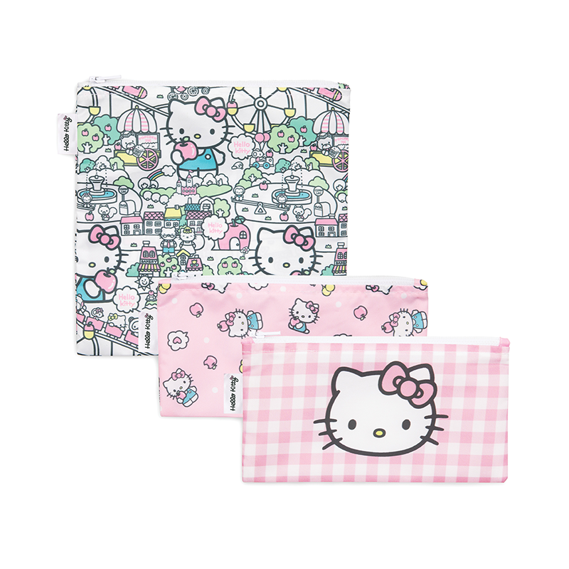 Bumkins Reusable Snack Bags (3 pack): Hello Kitty