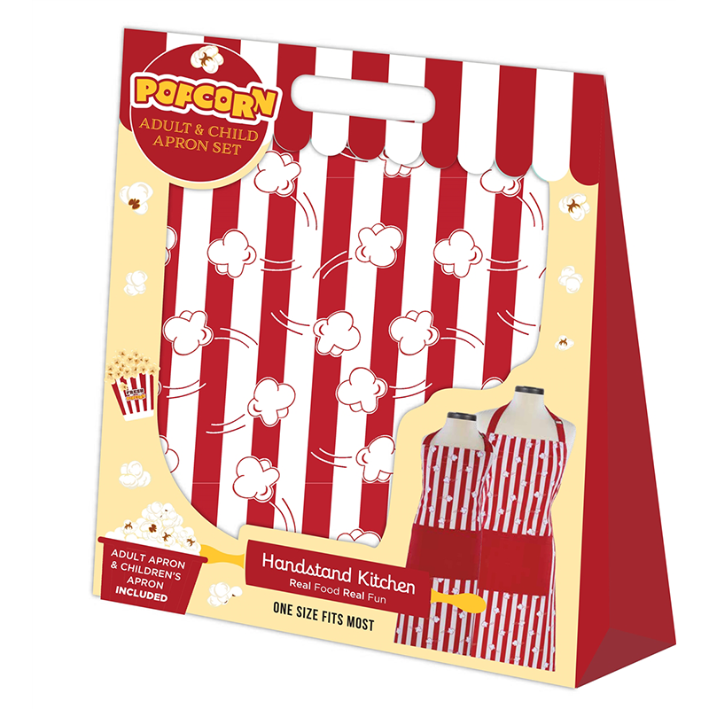 Handstand Kitchen Parent & Child Aprons (Boxed Set): Popcorn