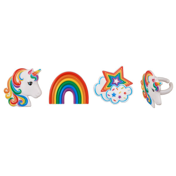 Decopac Rainbow Unicorn (Rings, 6Pk)