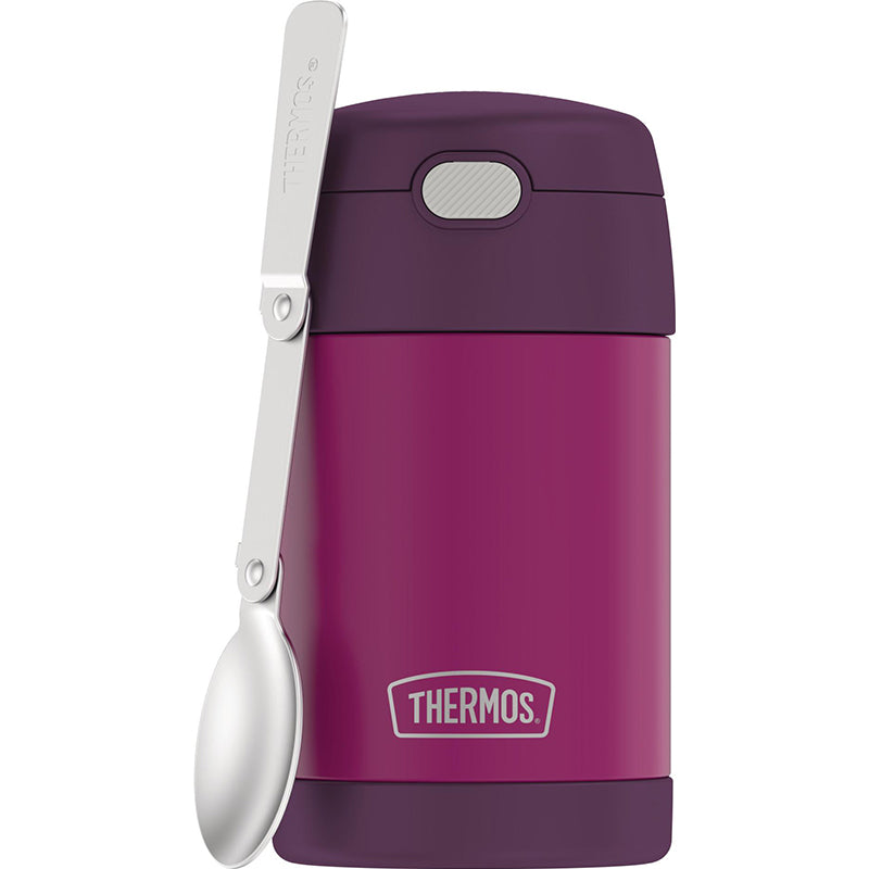 Thermos 16oz FUNtainer Food Jar with Spoon: Red-Violet